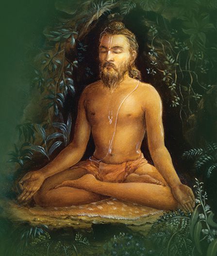 Dhruva receivesthe audience of Lord VicGu, and all his material desires disappear.