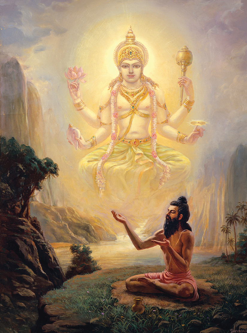 Bharata Maharaja worships the Lord as Narayana situated within the sun